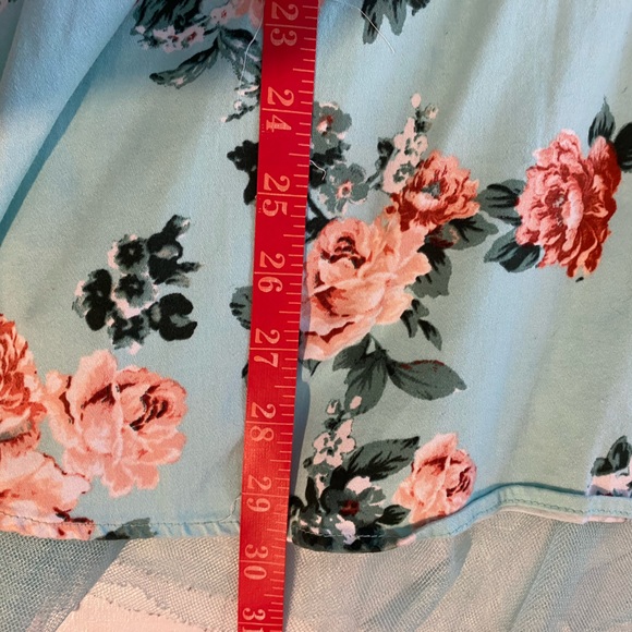 Hot Topic Mint Floral Halter Retro Rockabilly Pinup Swing Dress Size‎ XS - Picture 8 of 9